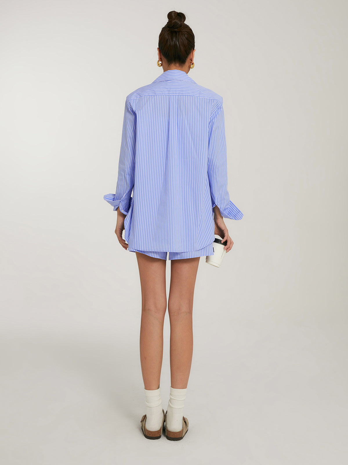 Leonie | Lässiges gestreiftes Shorts-Set