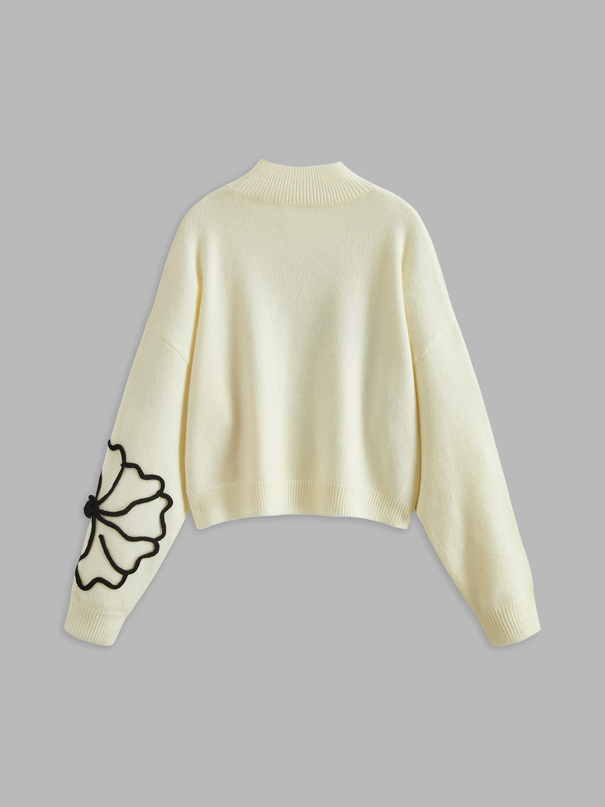 Emilia | Florales gesticktes Stricktop