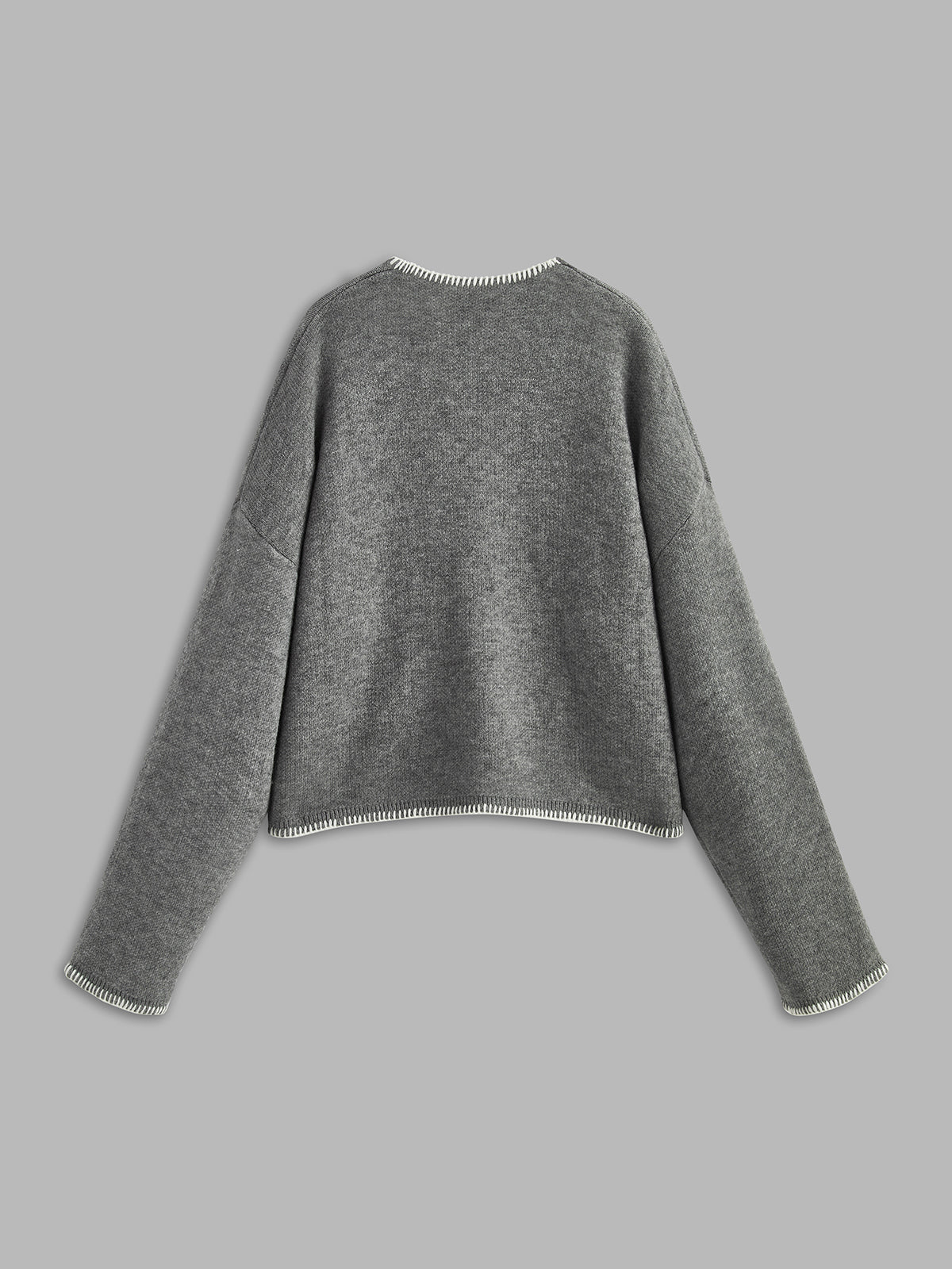 Leonie | V-Neck Kontrast-Pullover