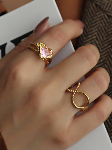 Anna | Funkelnder Herz-Ring mit verstellbarem Design