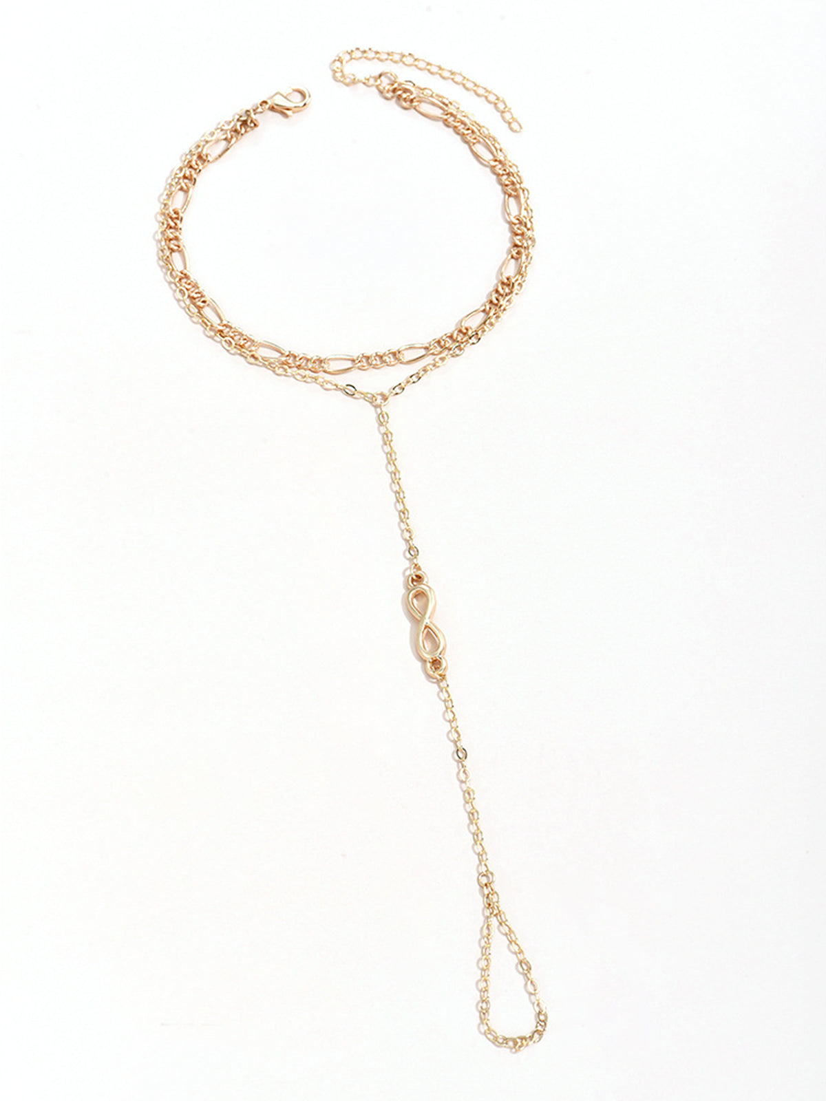 Elegante Persönlichkeit | Golden Finger Ring Armband