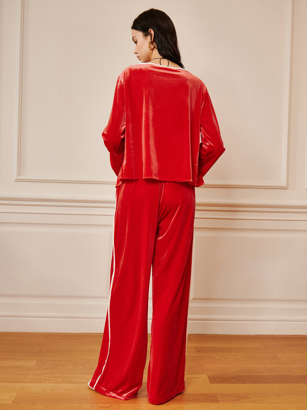 Clara | Samt Drapiertes Hosen-Set