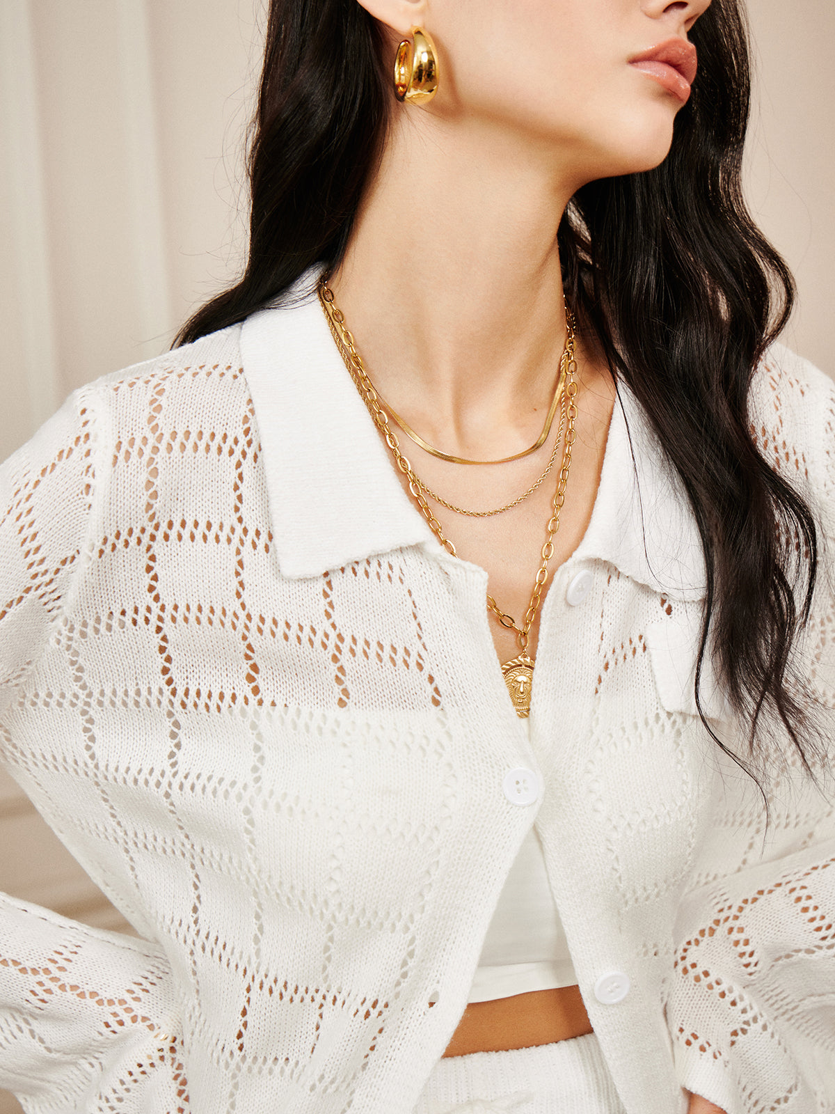 Lina | Kariertes Drawstring-Hosen Set