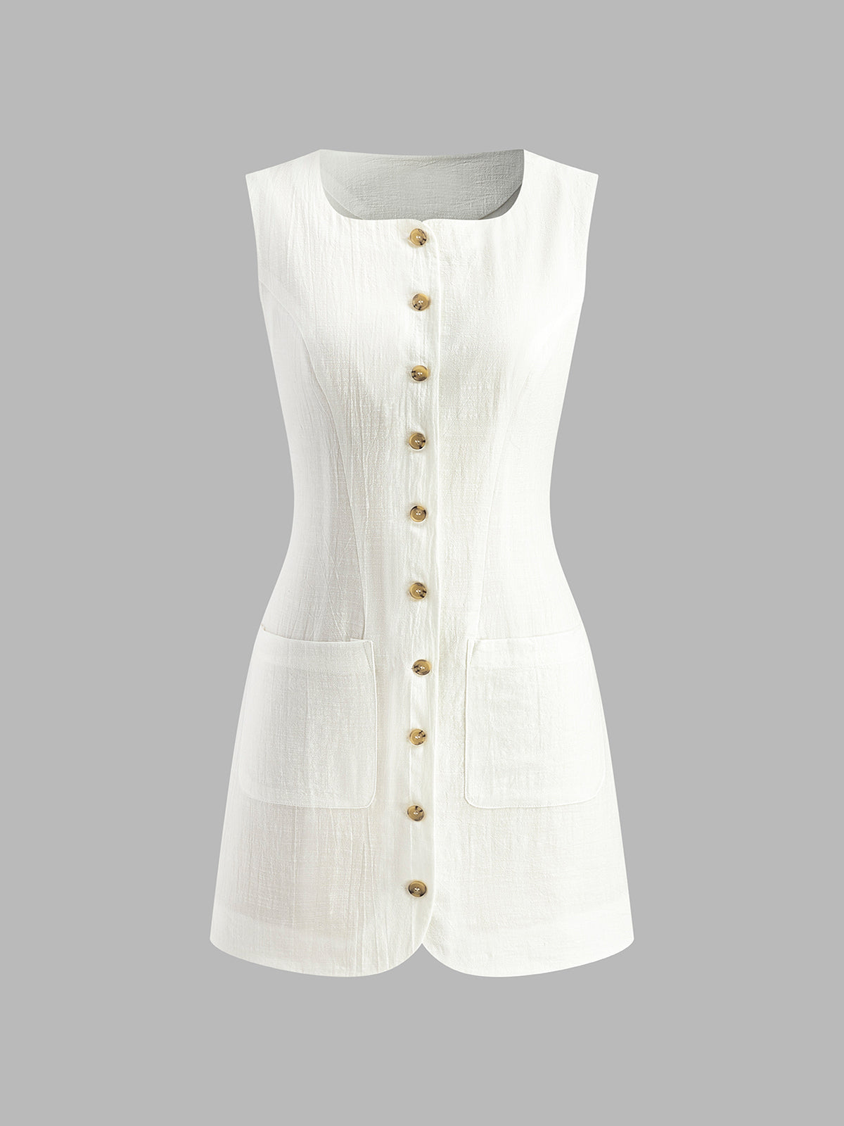 Lisa | Kurzes Baumwollkleid mit Knopfleiste