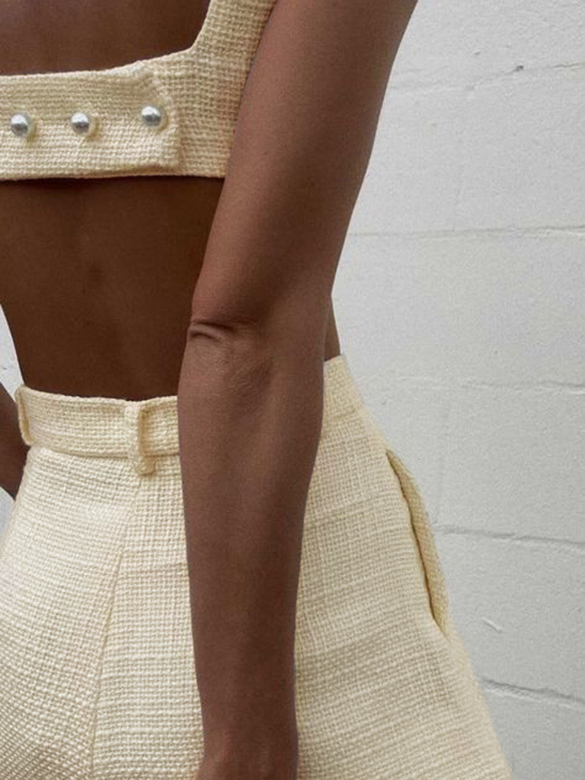 Clara | Elegantes rückenloses Shorts Set