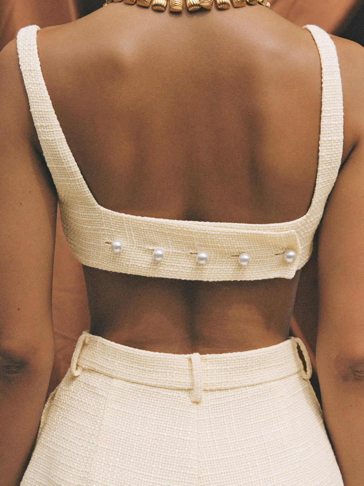 Clara | Elegantes rückenloses Shorts Set