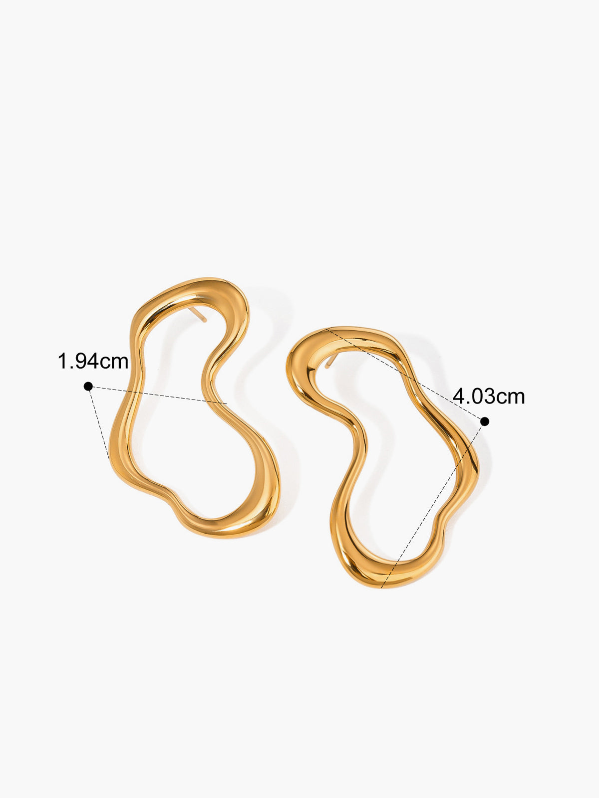 Johanna | Unregelmäßige Metall-Stift-Ohrringe