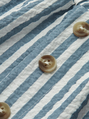 Paul | Vintage Streifenknopf-Shorts