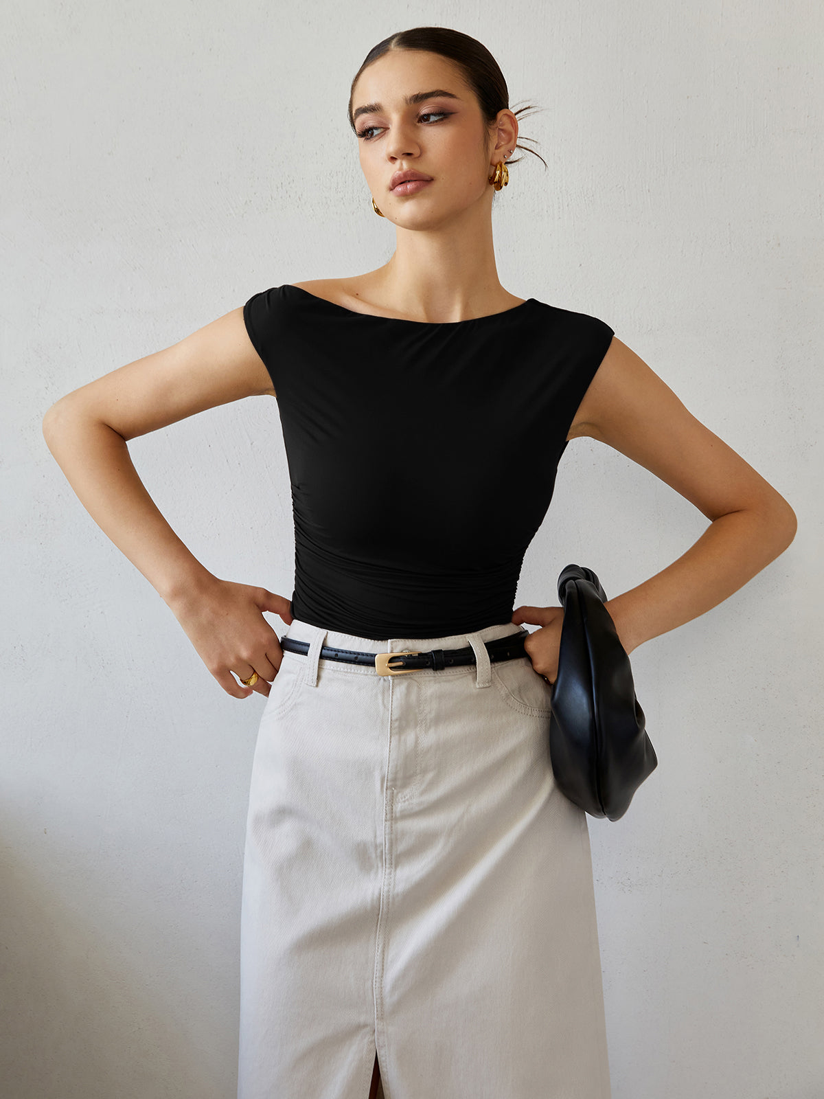 Freya | Rückfreies T-Shirt mit Bindung