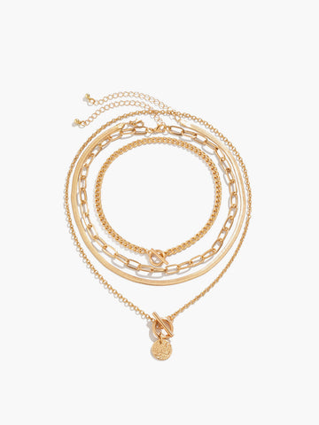 Nico | Chunky Stacking Anhänger-Halsketten-Set