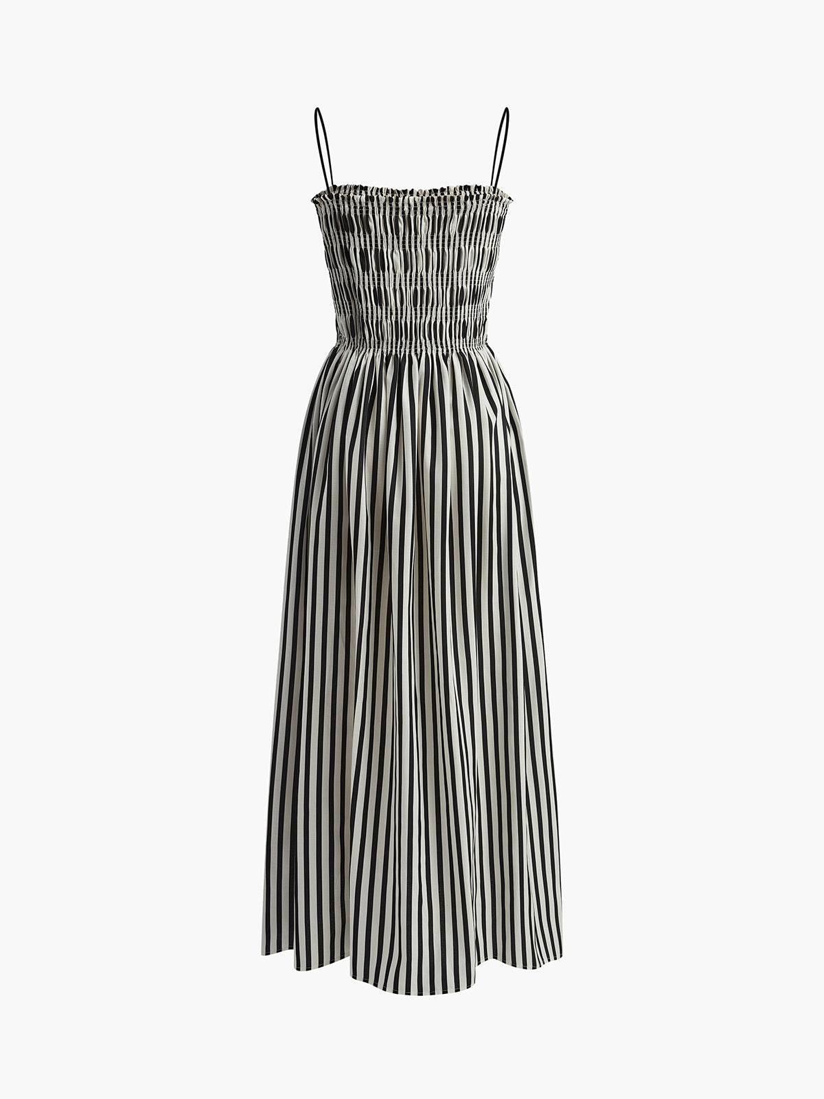 Clara | Ärmelloses Streifenkleid in Maxilänge
