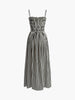 Clara | Ärmelloses Streifenkleid in Maxilänge