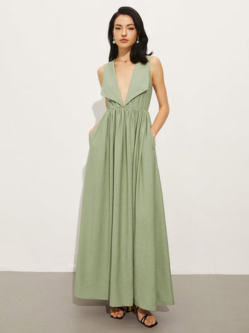 Clara | Polo-Kleid aus Baumwolle und Leinen mit Taschen