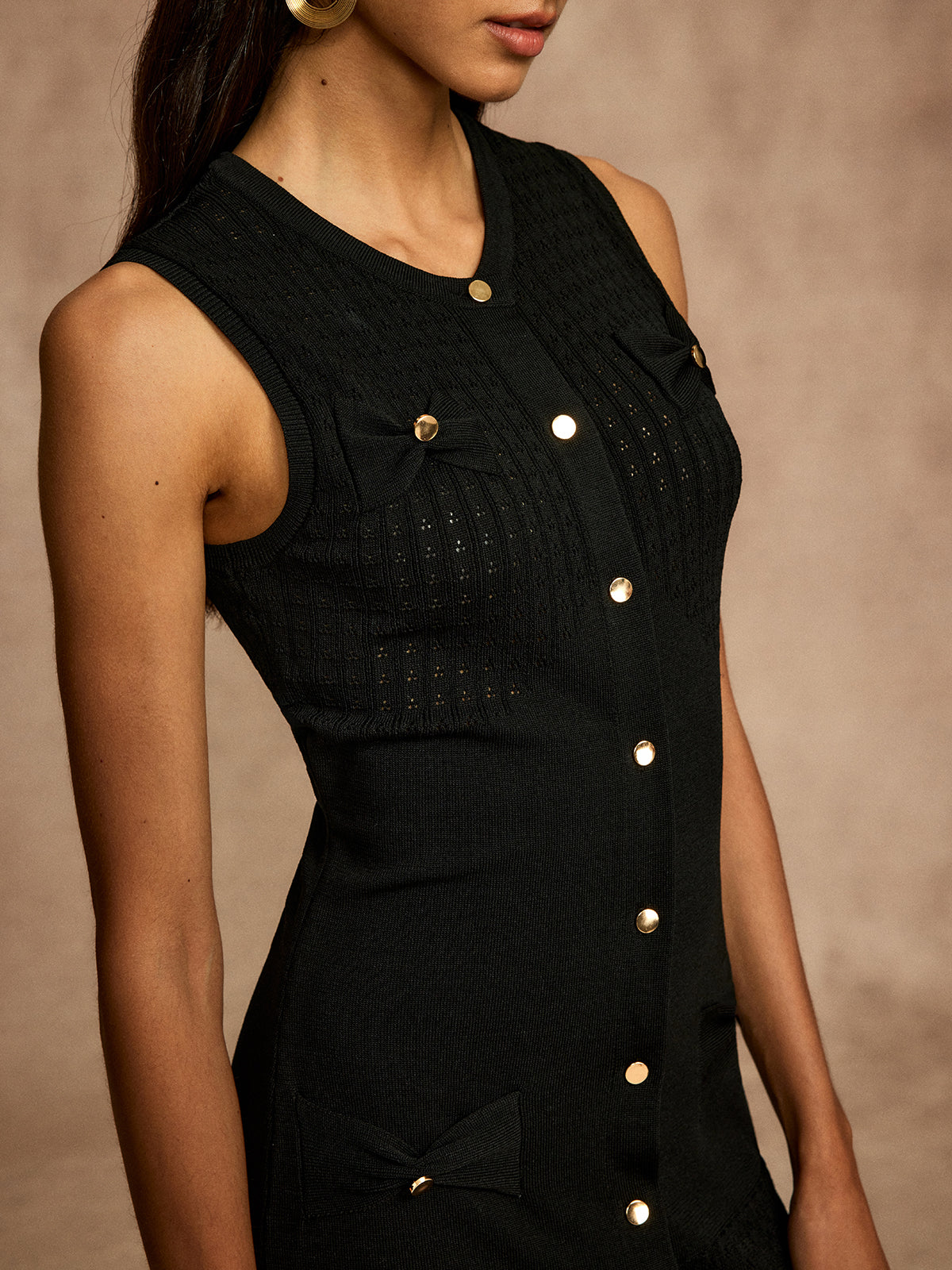 Clara | Maxikleid mit Knopf- und Schlitzdetails