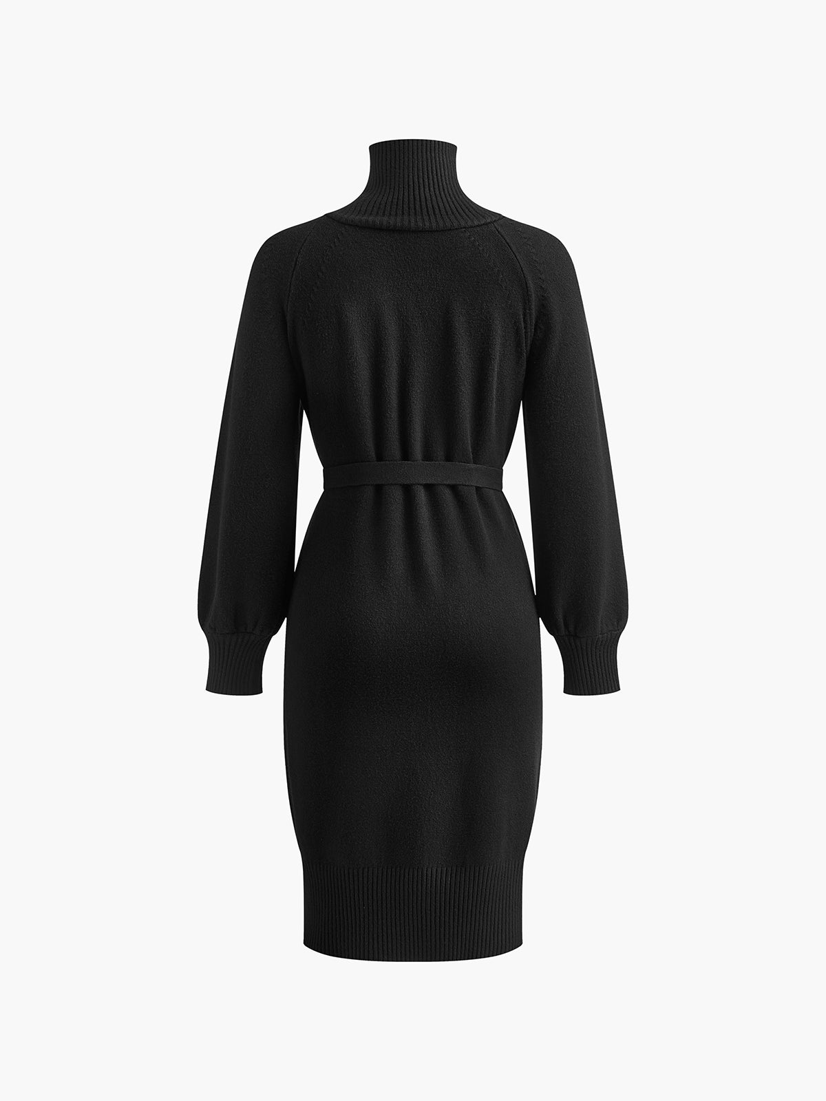 Clara | Turtleneck-Kleid mit Knopf und Gürtel