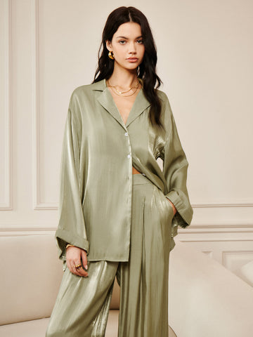 Clara | Satin Hosenanzug Set