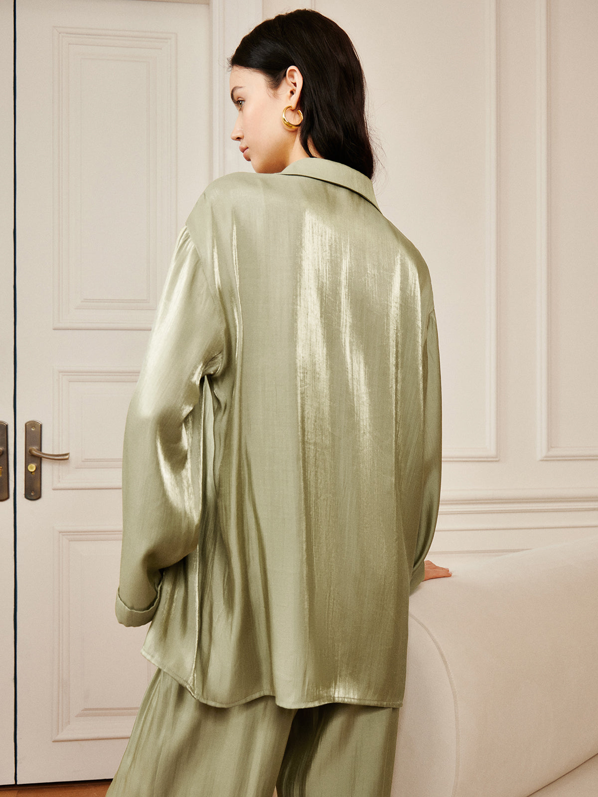 Clara | Satin Hosenanzug Set