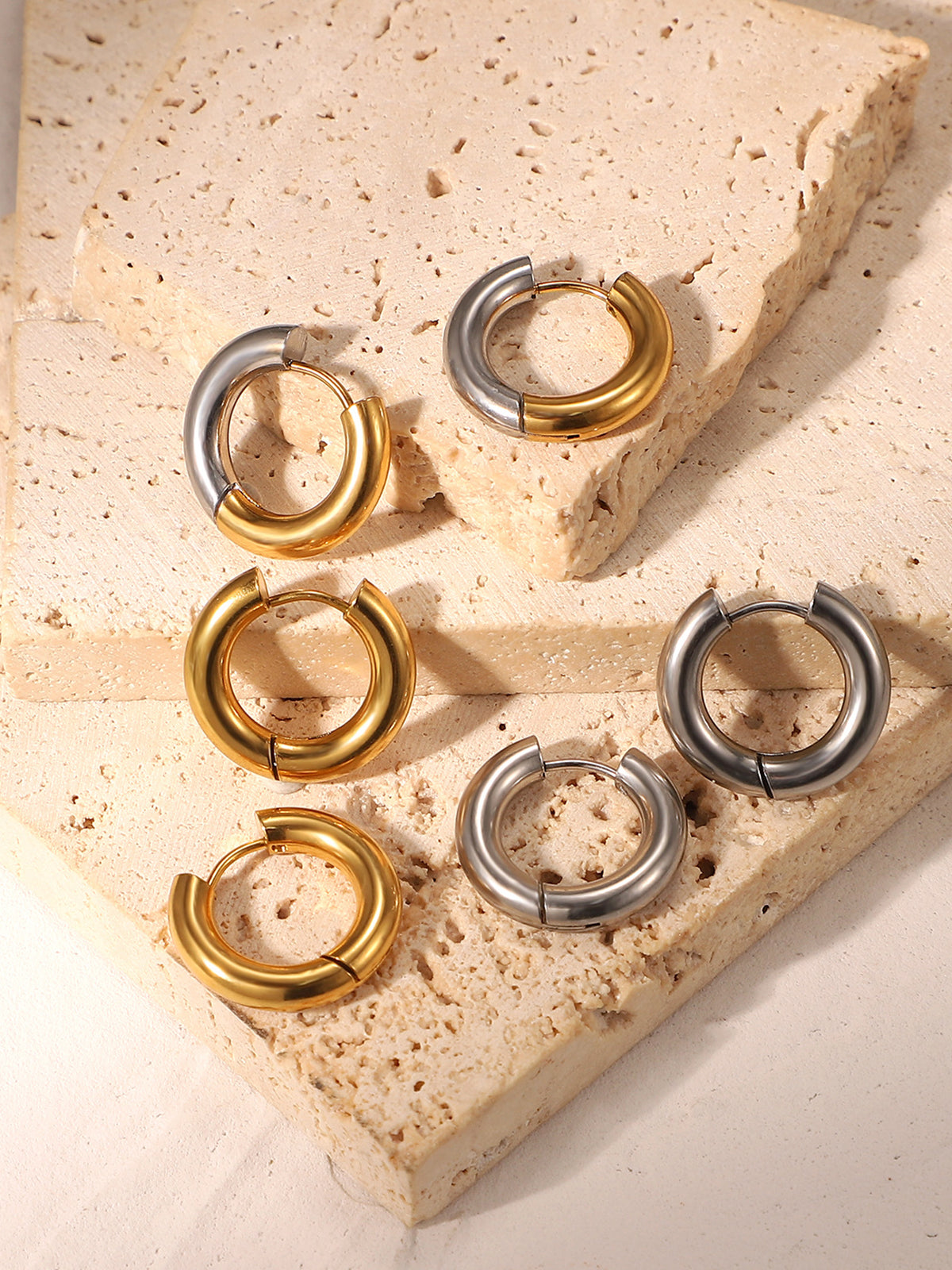 Klara | Zwei-Ton-Splicing-Hoop-Ohrringe