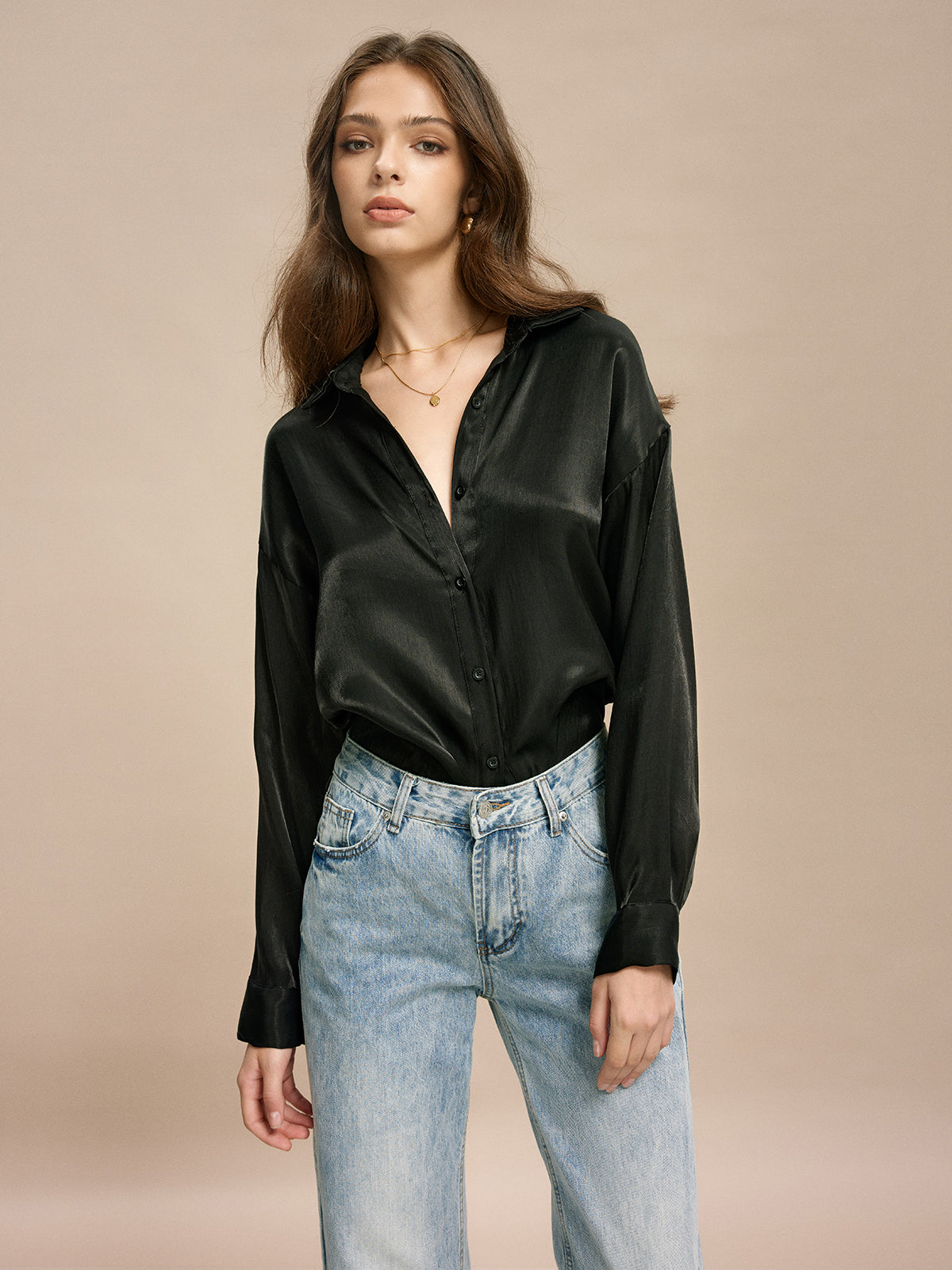 Leon | Minimalistisches Reversknopfhemd