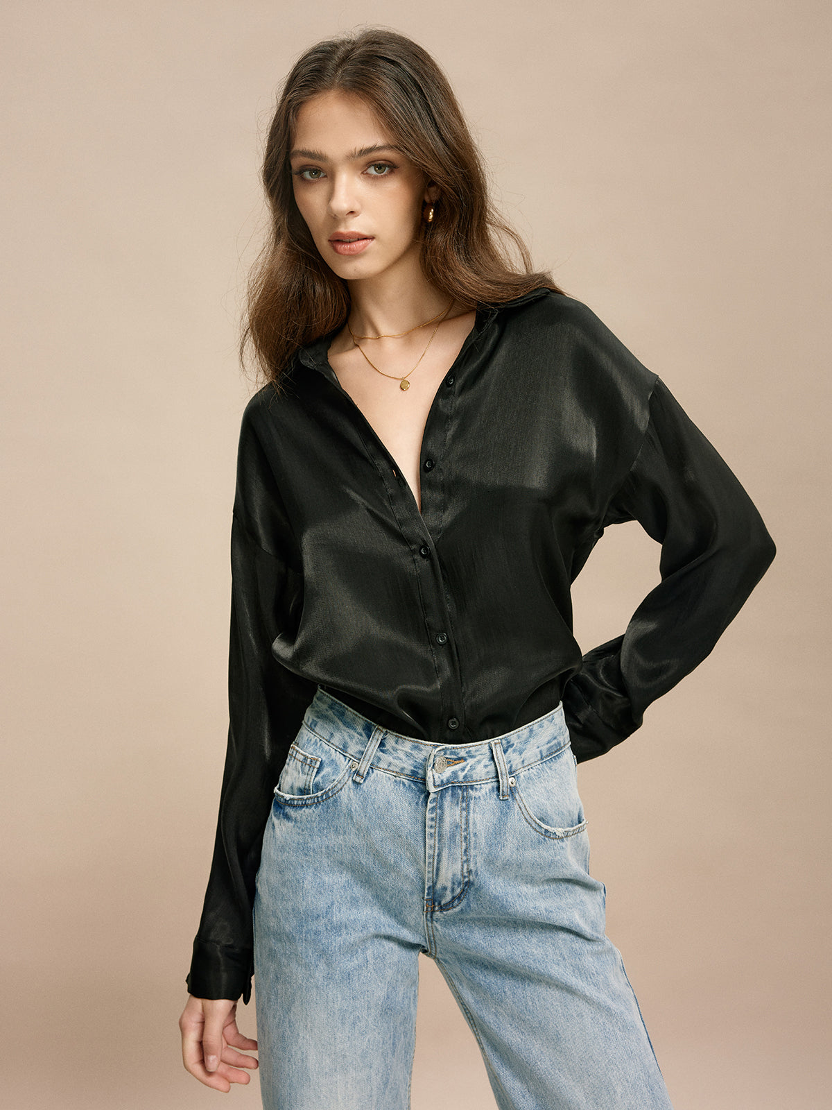 Leon | Minimalistisches Reversknopfhemd