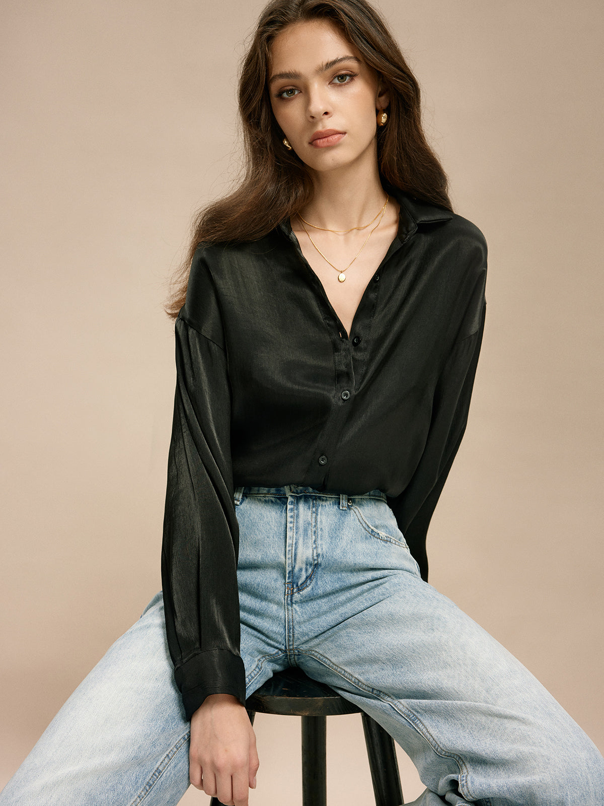 Leon | Minimalistisches Reversknopfhemd