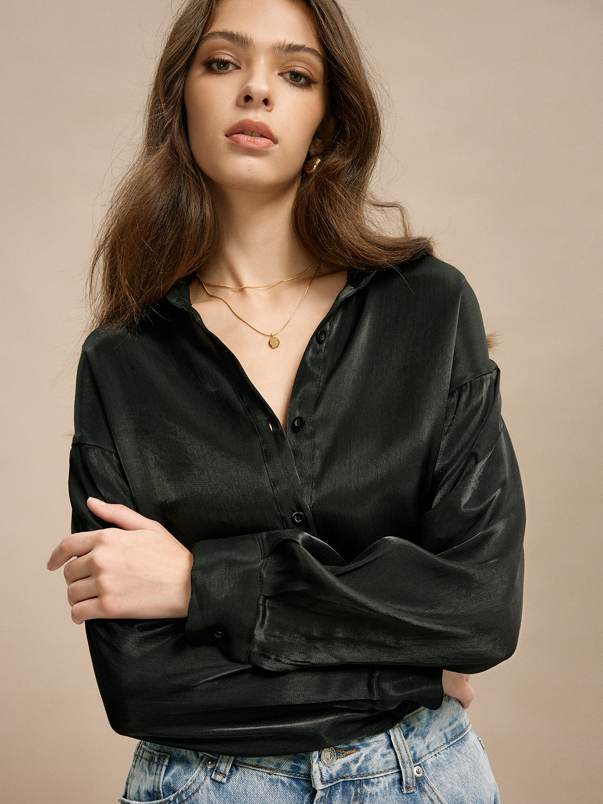 Leon | Minimalistisches Reversknopfhemd