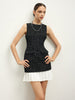 Carla | Elegantes Karo-Tweed-Panel-Kleid
