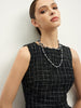 Carla | Elegantes Karo-Tweed-Panel-Kleid