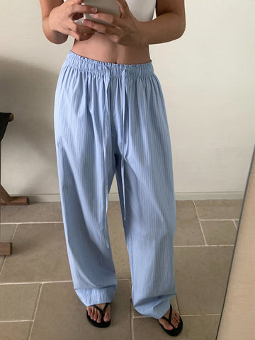 Pauls | Gestreifte Weite Hose mit Kordelzug