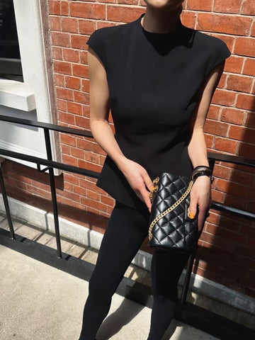 Clara | Minimalistische Piping-Korsett-Reißverschlussbluse