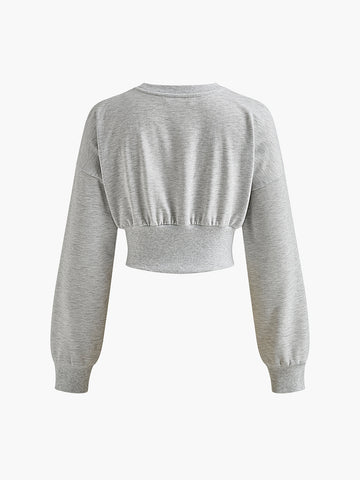 Emilia | Baumwoll Falten Korsett Sweatshirt