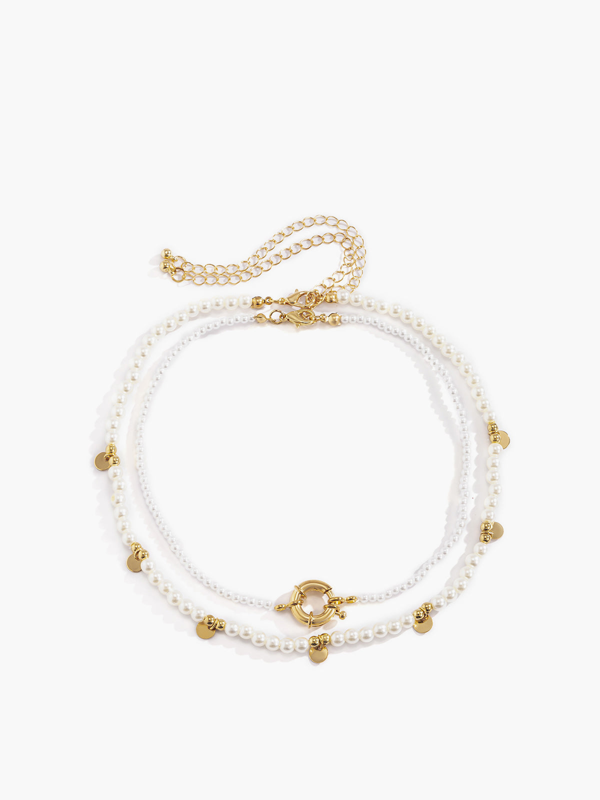Luisa | Perlenbesetzte Goldene Hoop-Kette