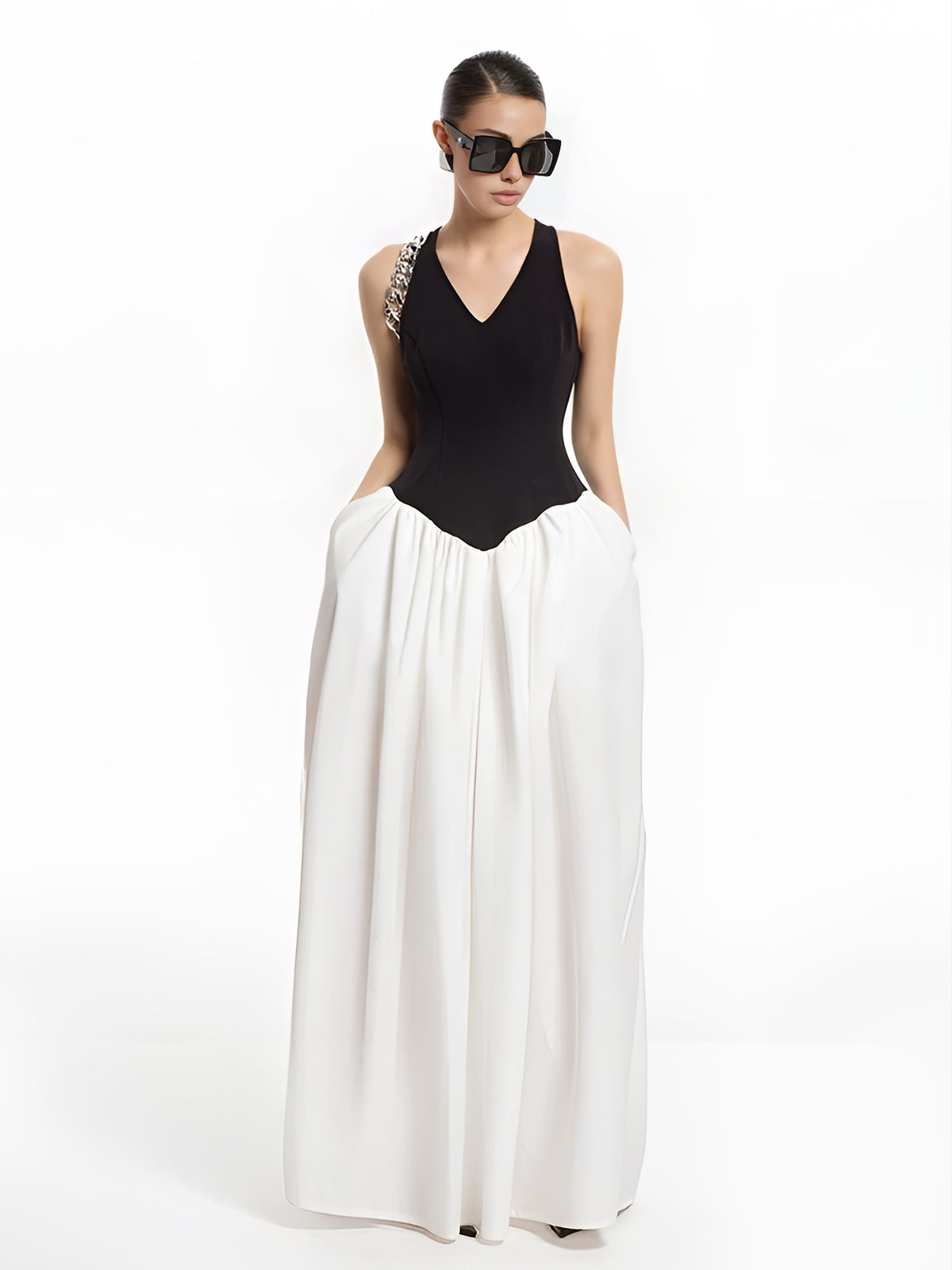 Clara | Kleid mit Farbblock-Design und Taschen