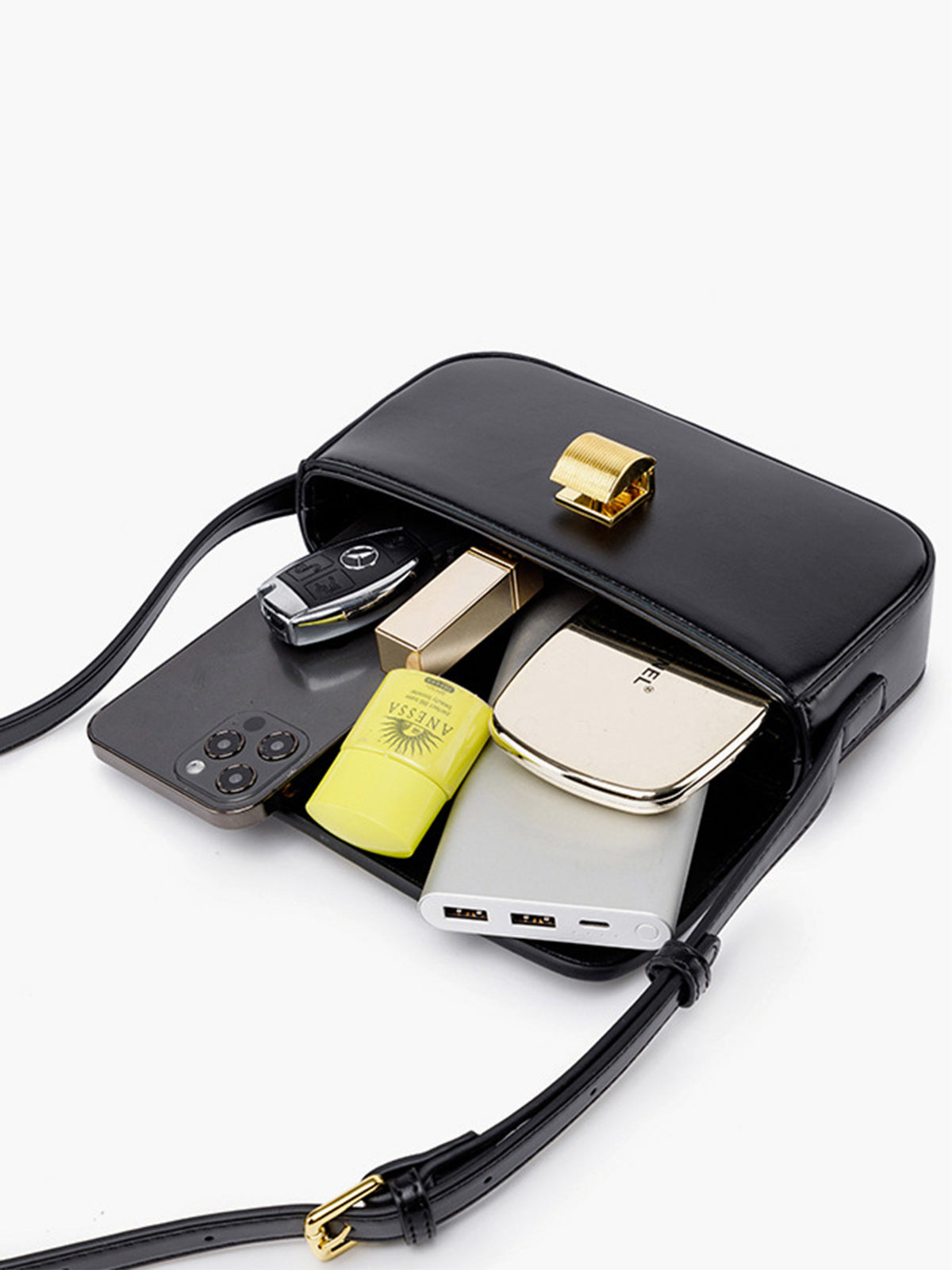 Clara | Glänzende Clutch & Umhängetasche