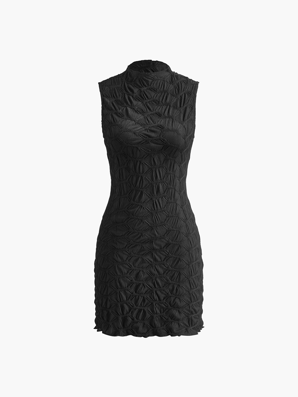 Emma | Plissiertes Kleid mit Mock Neck