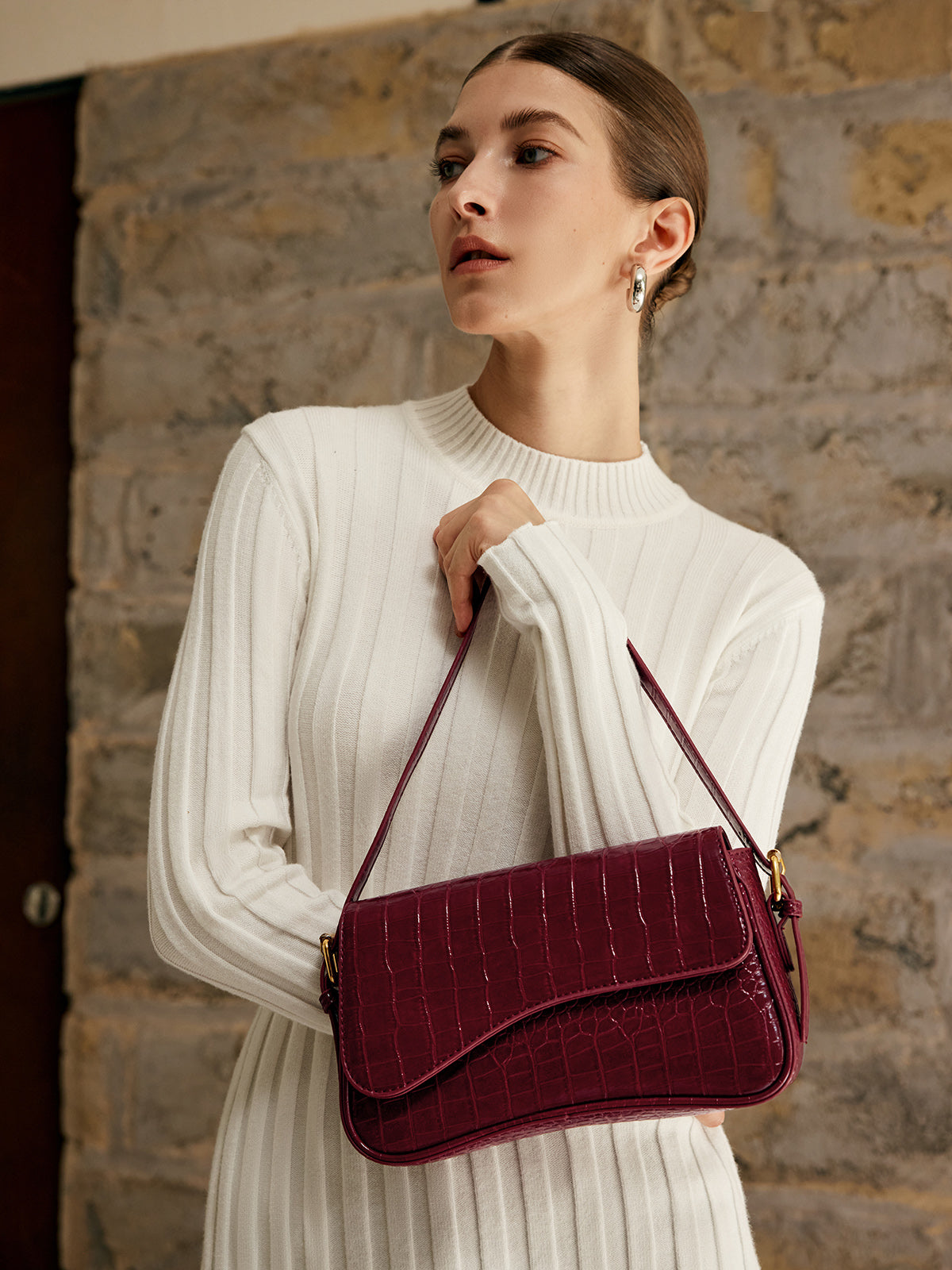 Max | Checkered Kleine Armpit Bag mit Schnalle