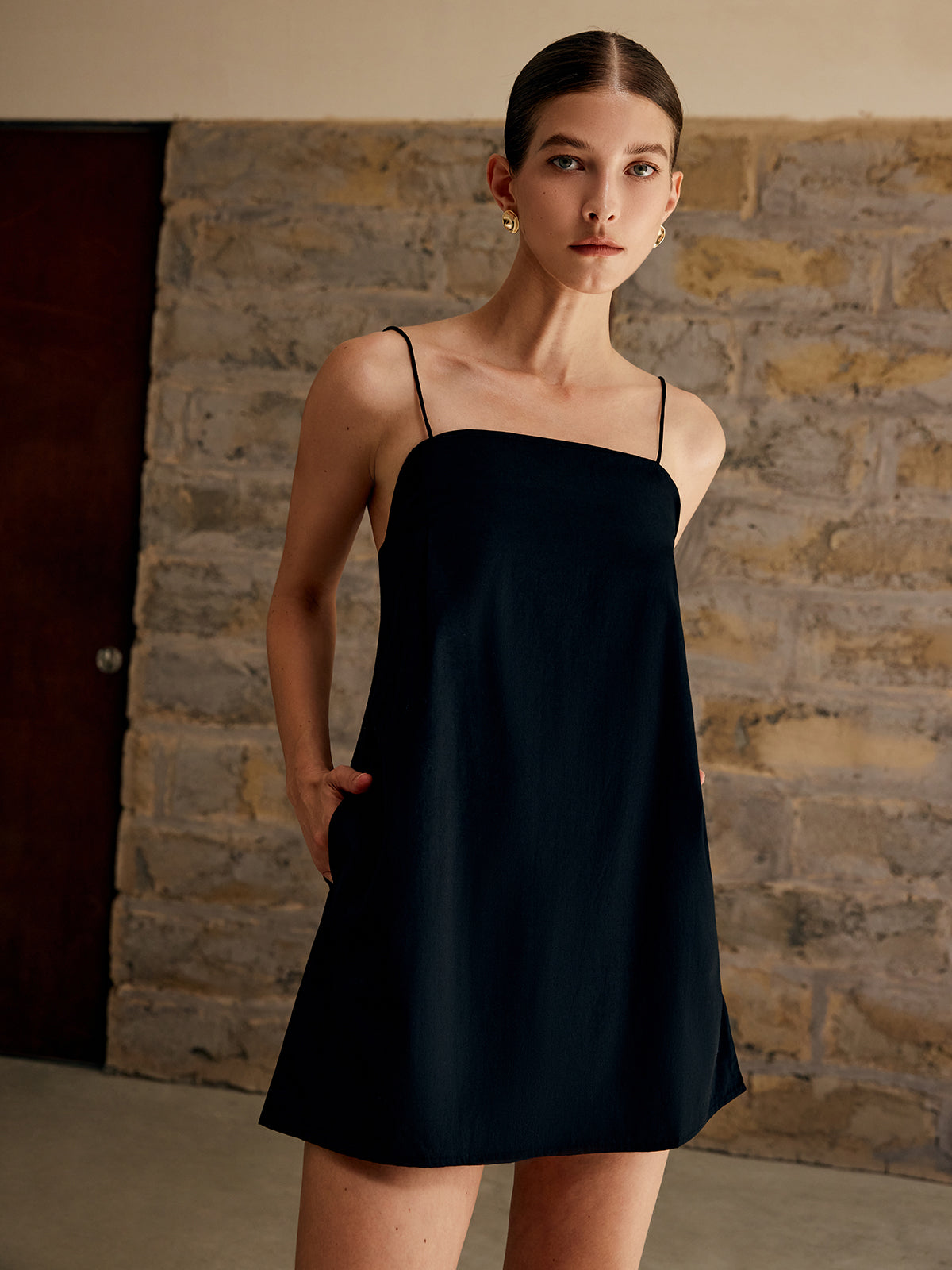 Lena | Schlichtes Cami-Kleid aus reiner Baumwolle