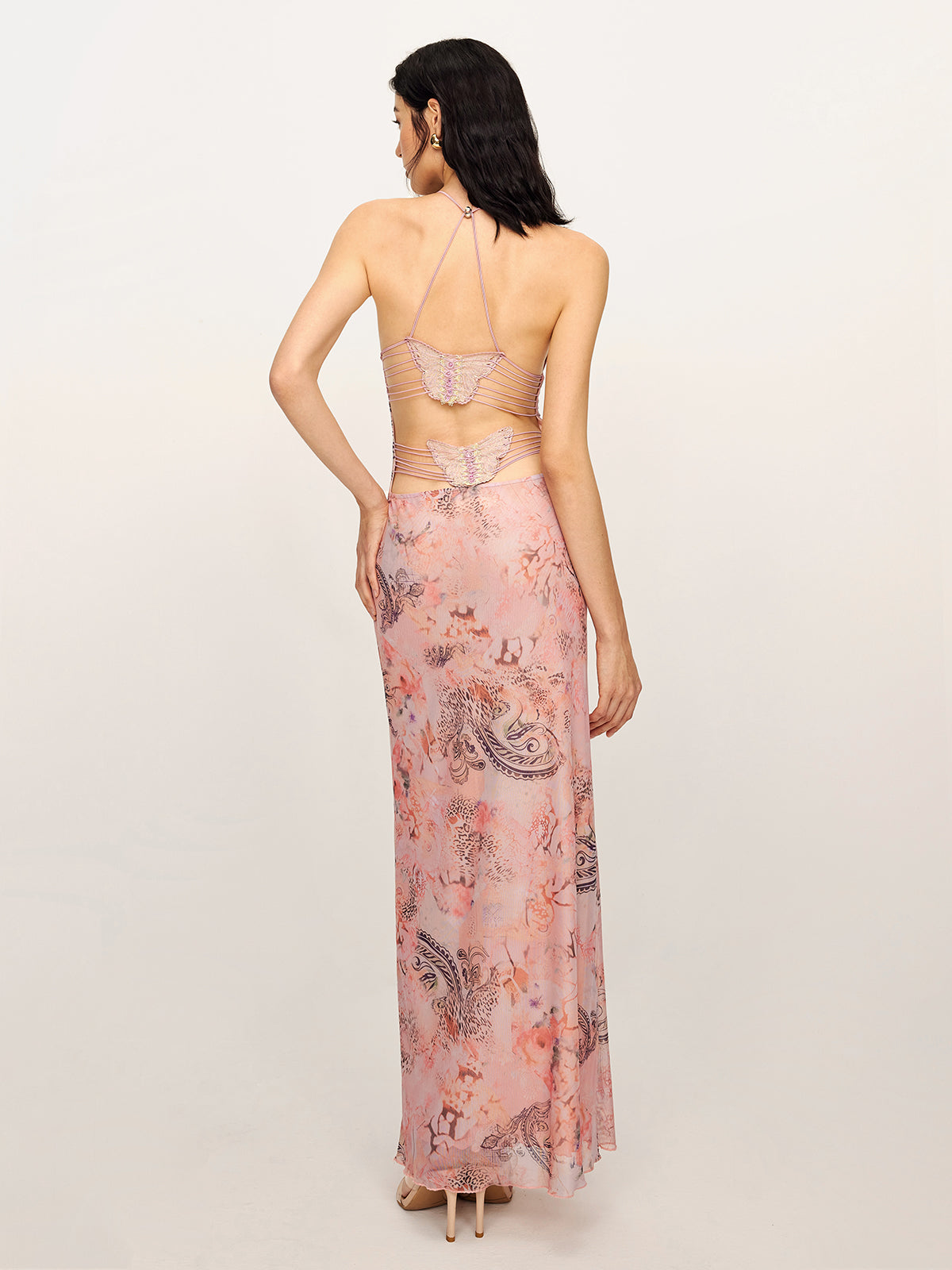 Carla | Elegantes rückenfreies Mesh-Cami-Kleid