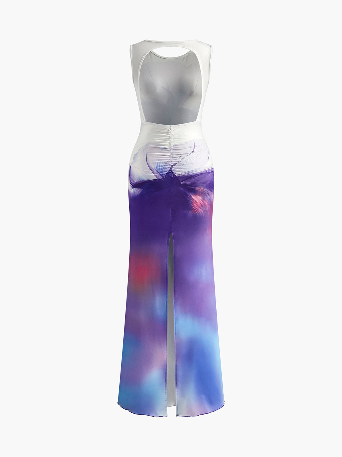 Laura | Knopfbedrucktes Gradient-Maxikleid