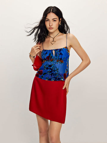 Emma | Gedrucktes Cami Top mit Schnürung