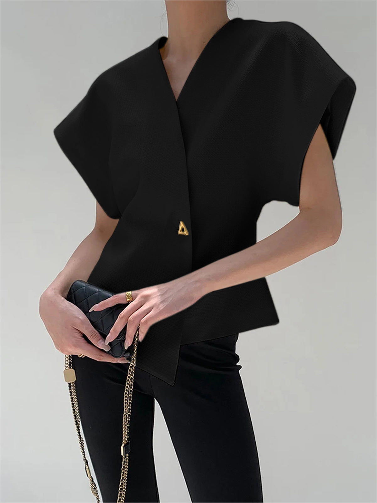 Clara | Elegante V-Ausschnitt Bluse