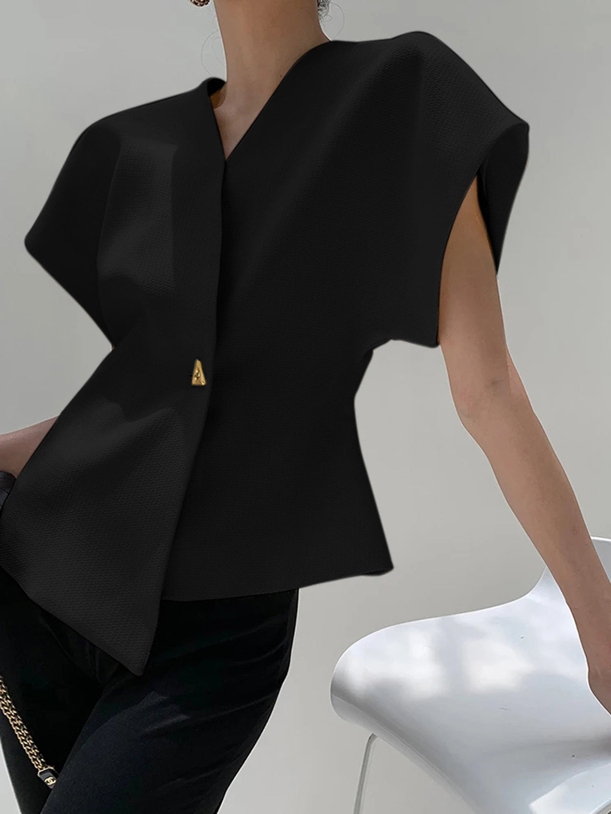 Clara | Elegante V-Ausschnitt Bluse