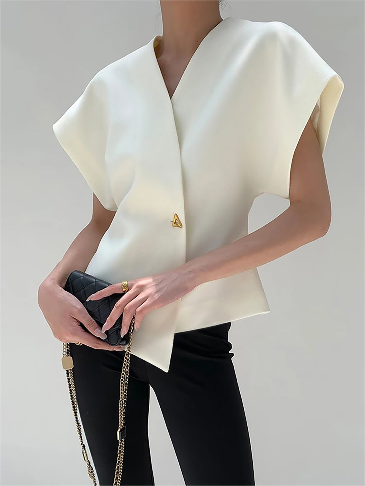 Clara | Elegante V-Ausschnitt Bluse