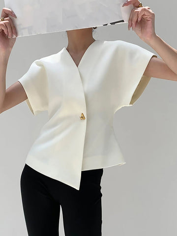 Clara | Elegante V-Ausschnitt Bluse