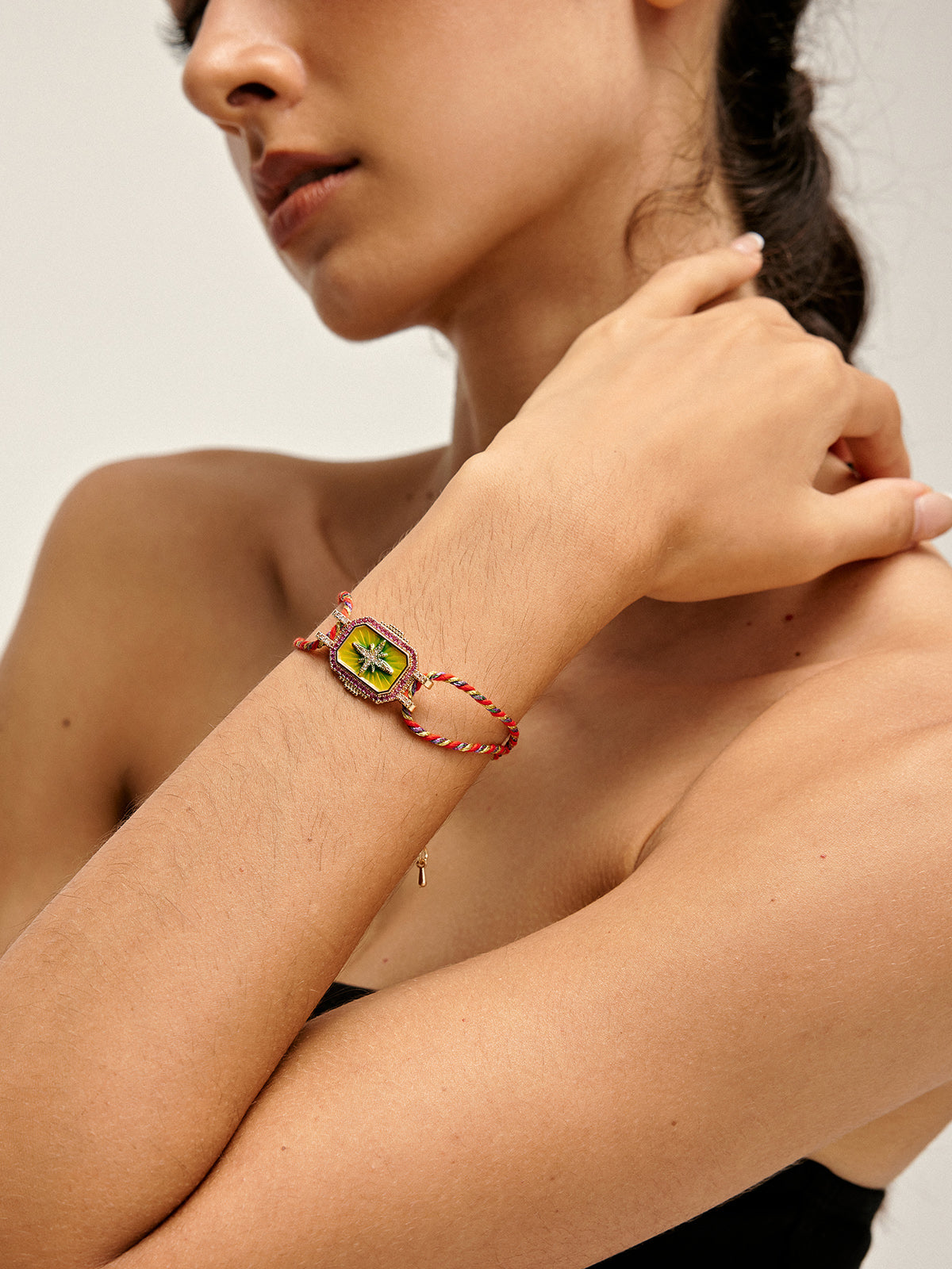 Johanna | Doppelt cordiertes Boheme Glücksarmband