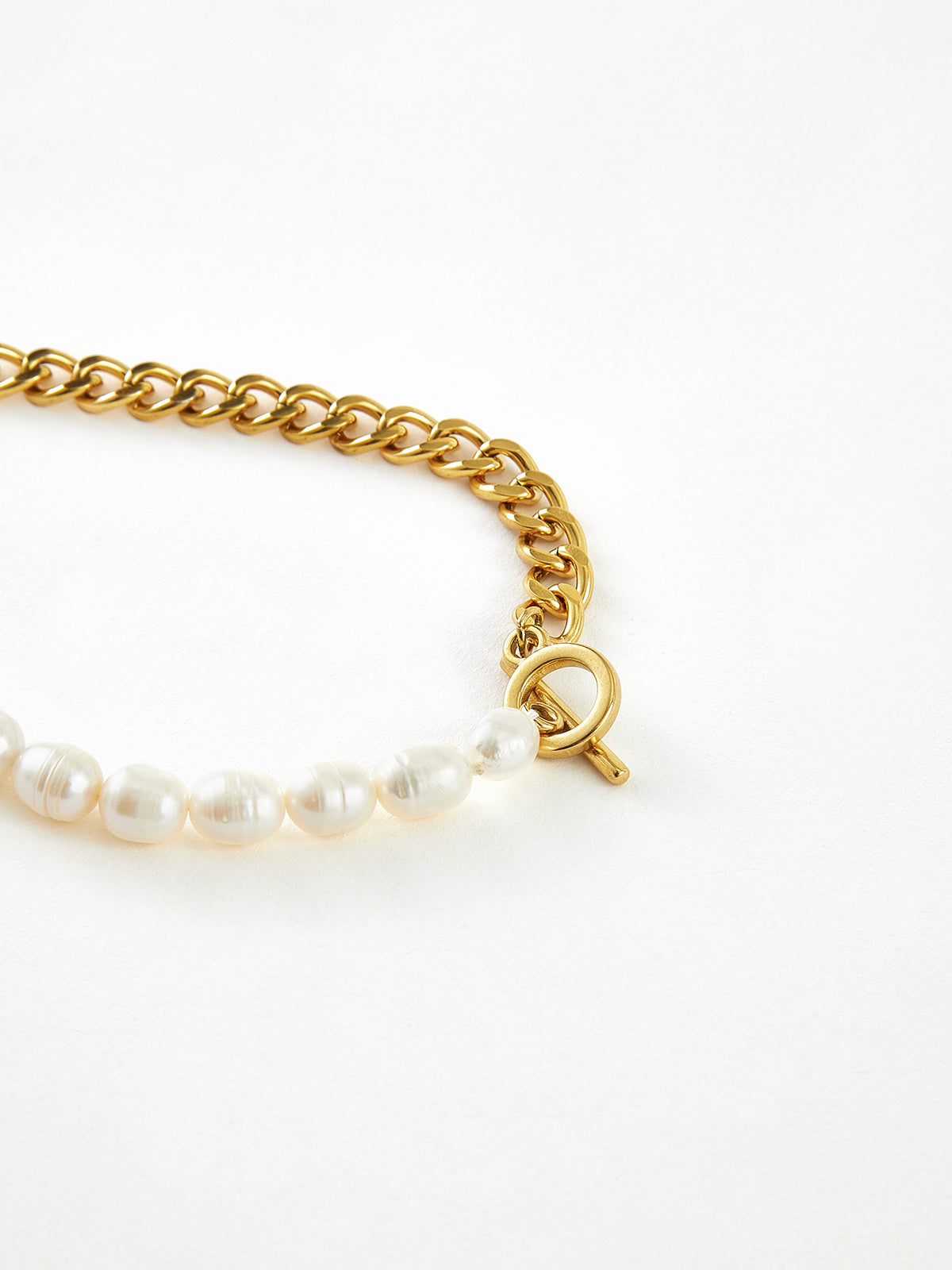 Luisa | Chunky Ketten-Lariatschmuck mit Perlen