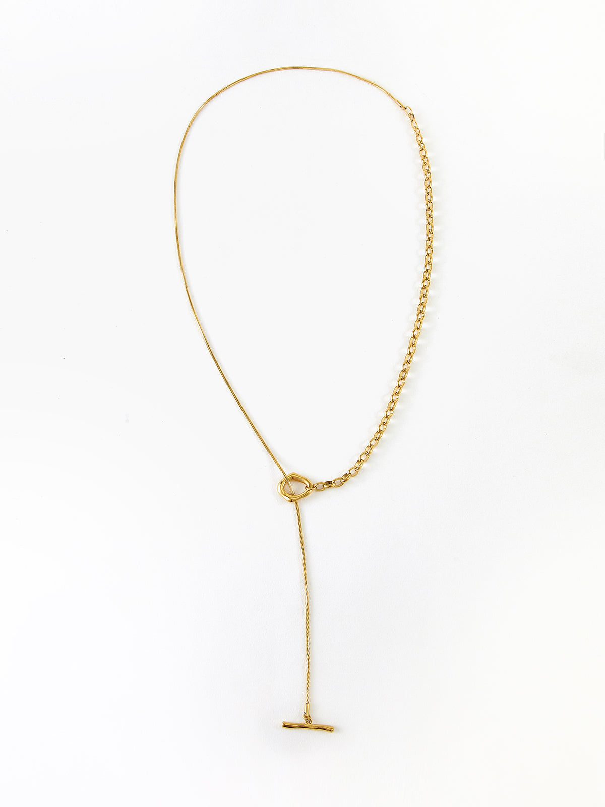 Emilia | Goldene Lariat Y-Halskette