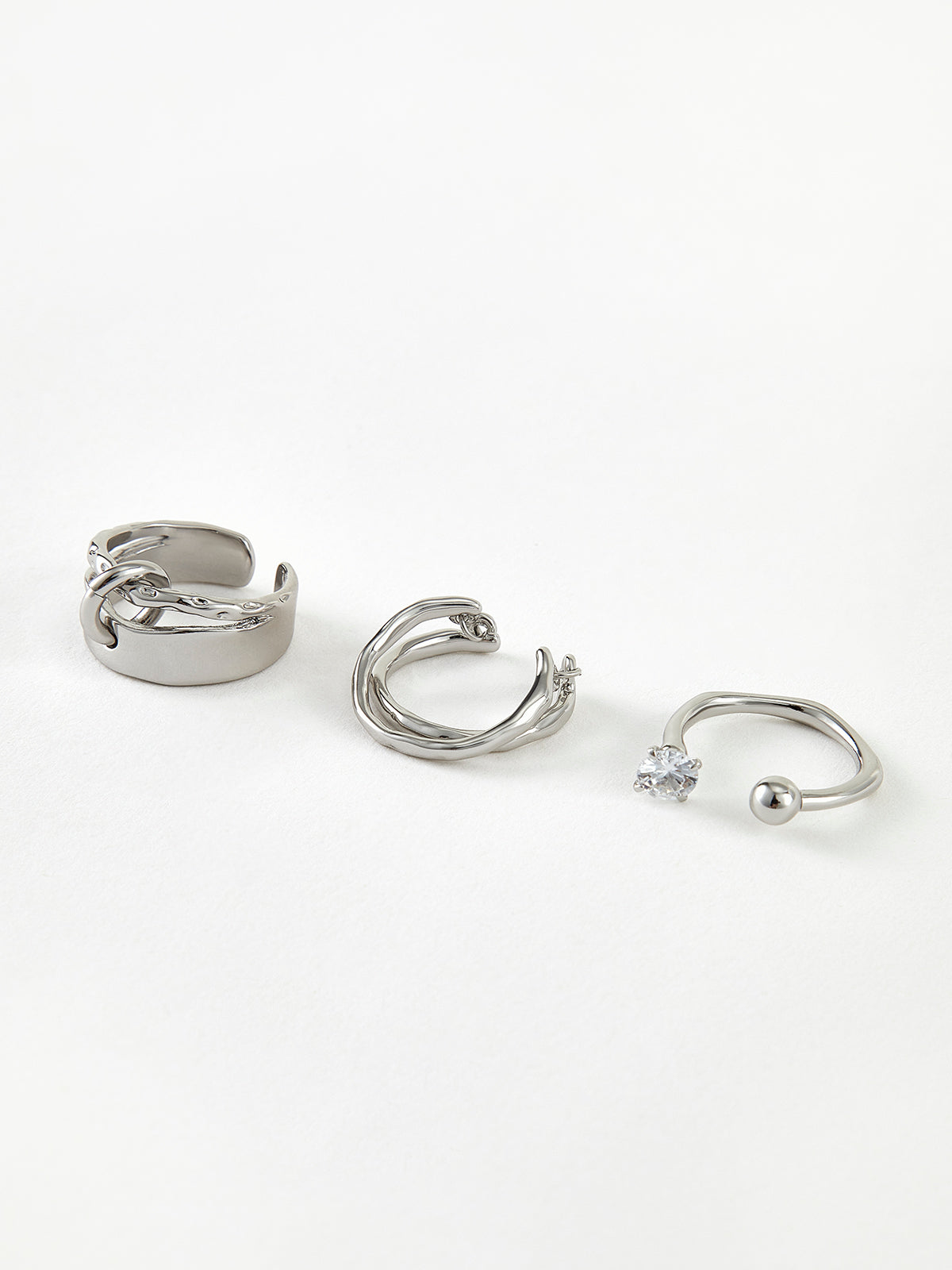 Clara | 3-teiliges Offenes Hoop-Ringe Set