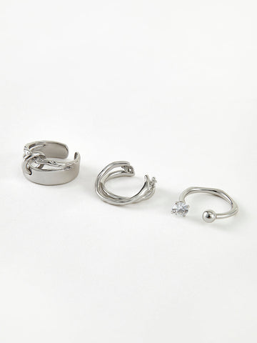 Clara | 3-teiliges Offenes Hoop-Ringe Set
