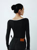 Clara | Asymmetrische Bluse mit Kontrastpaspel